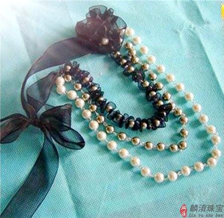 珍珠项链编织教程美丽的珍珠项链编织插图